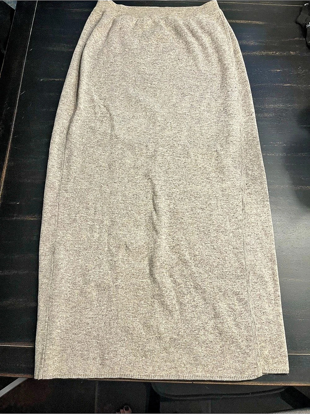 Lambswool and cotton maxi skirt in heather gray All Week Long by Eddie Bauer